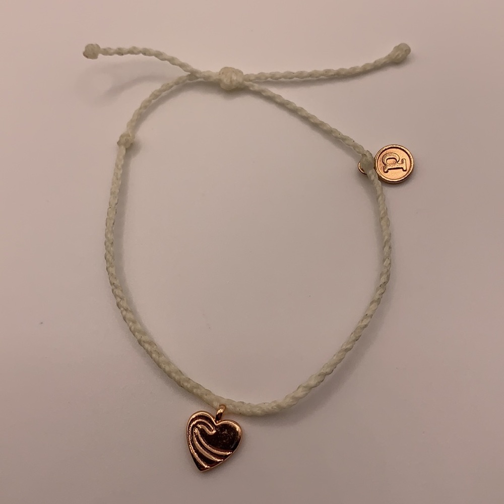 Pura Vida Bracelets White Heart Wave Bracelet